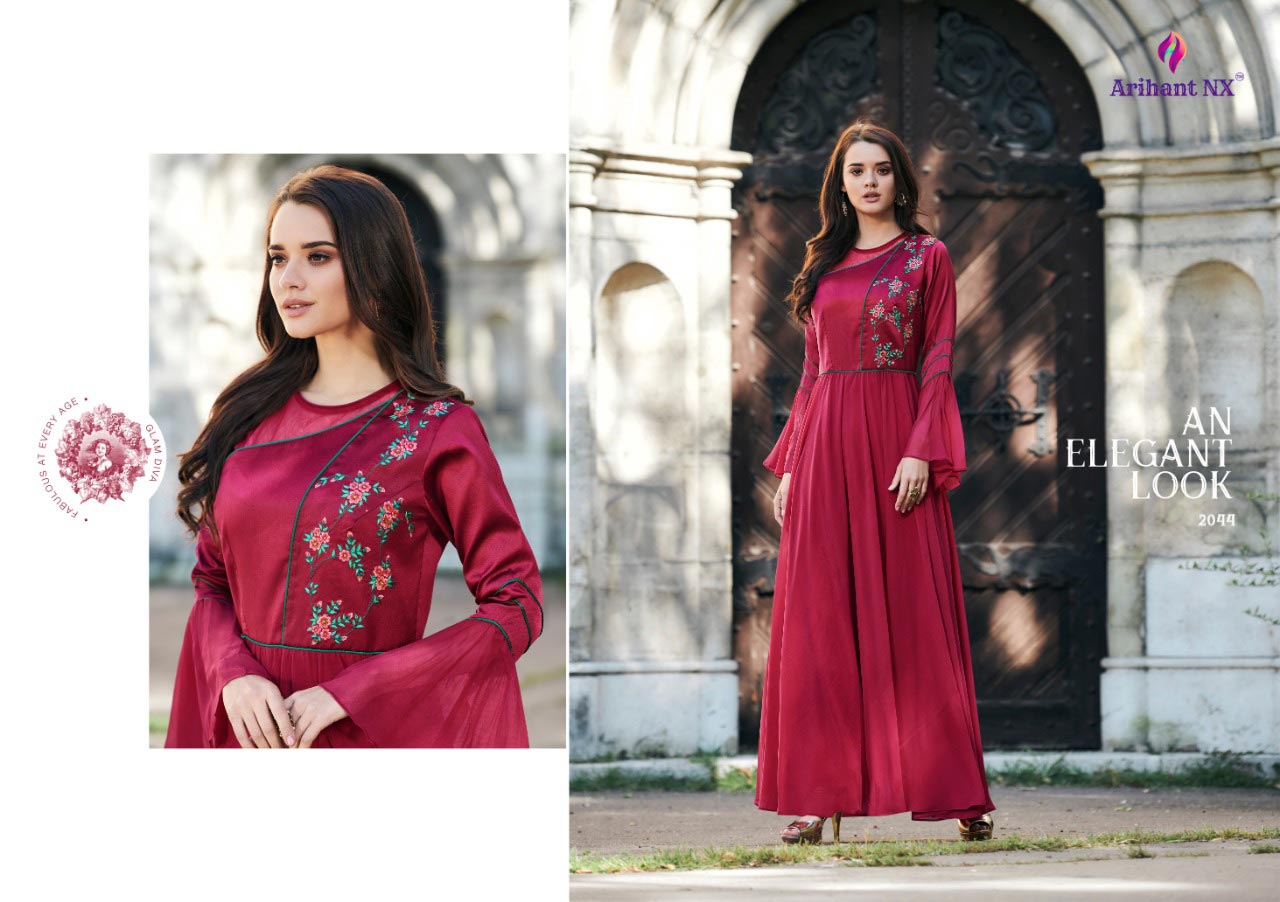Arihant Floret Vol 7 Silk Kurti Gown Series Collection Arihant Floret Vol 7 Silk Kurti Gown Series Collection